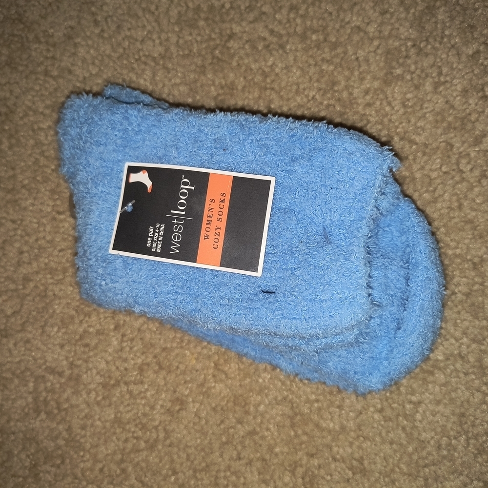 West Loop Blue Casual Socks for Cozy Comfort
